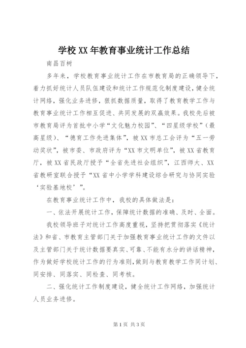 学校某年教育事业统计工作总结.docx