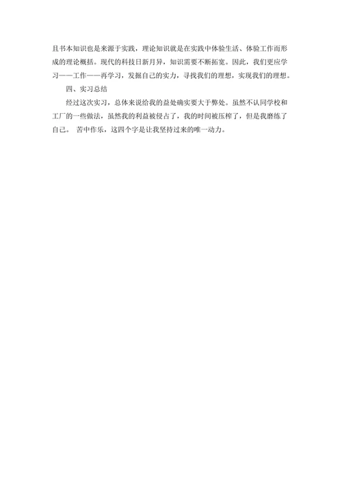 大学生实习报告