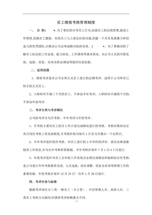 房地产开发公司绩效考核管理制度.docx