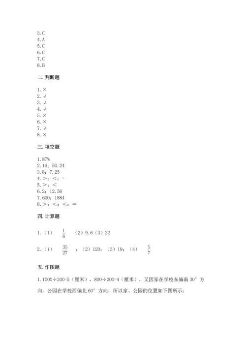 小学数学六年级上册期末试卷含完整答案（夺冠系列）.docx