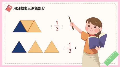 人教版数学三年级分数的简单应用PPT模板