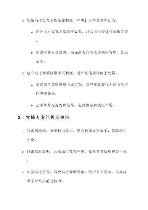 教育综合治理专项整治方案