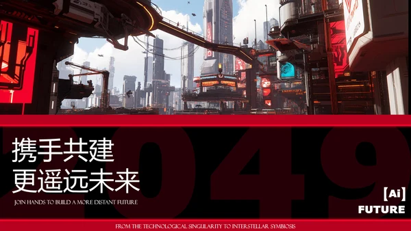 黑红潮流风人工智能介绍PPT模板