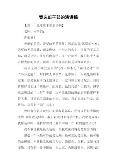 竞选班干部的演讲稿.docx
