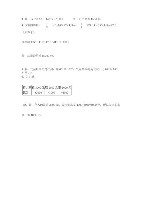 人教版小升初数学模拟试卷word.docx
