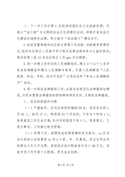 司法局年度工作情况汇报.docx