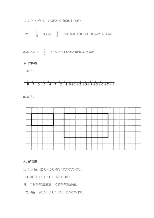 人教版六年级下册数学期末测试卷含答案（培优）.docx