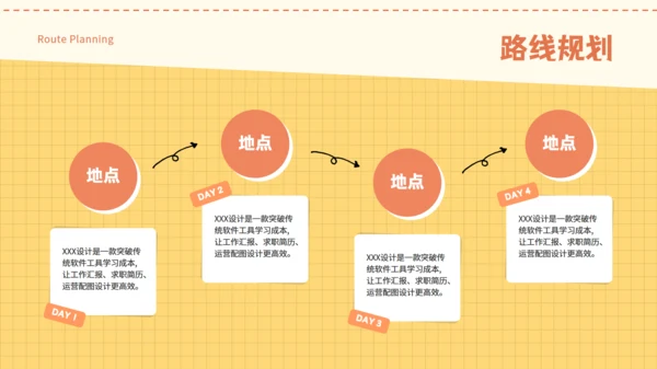 卡通可爱亲子自由行旅游攻略通用PPT模板