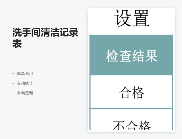 洗手间清洁记录表