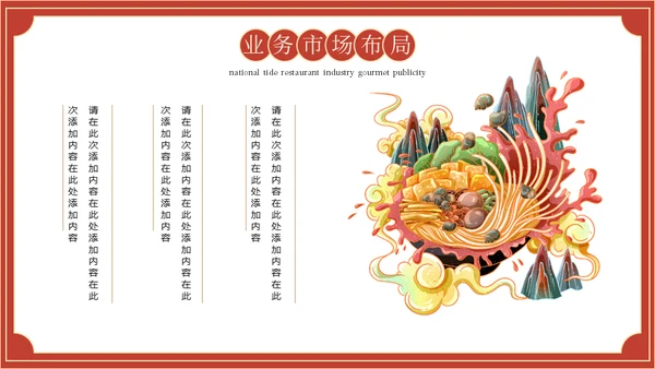 国潮风餐饮美食宣传吃火锅通用PPT模板