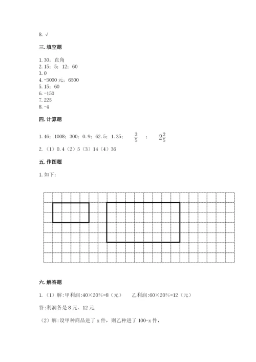 六年级下册数学期末测试卷精品【典优】.docx