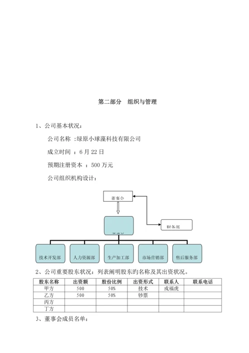 大学生创业综合计划大赛商业综合计划书.docx