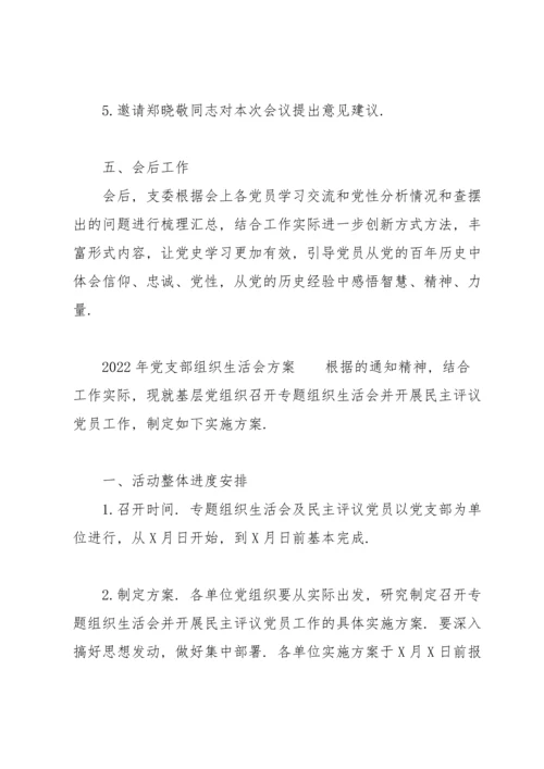 2022年党支部组织生活会方案.docx