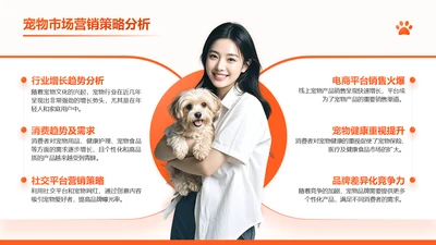 橙色简约风宠物市场营销策略分析
