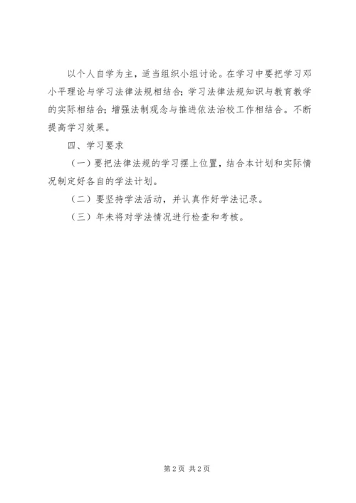 教育法律、法规学习计划.docx