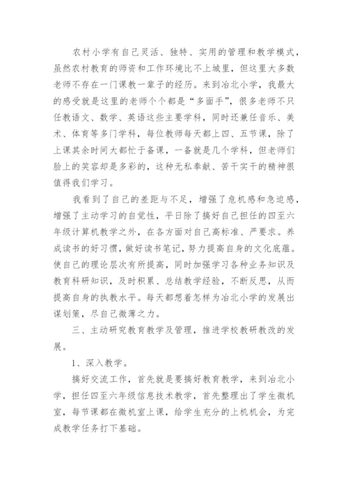 交流教师年度工作总结.docx