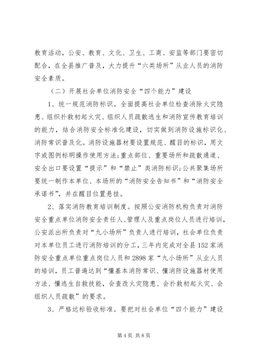 社会消防工程安排意见.docx