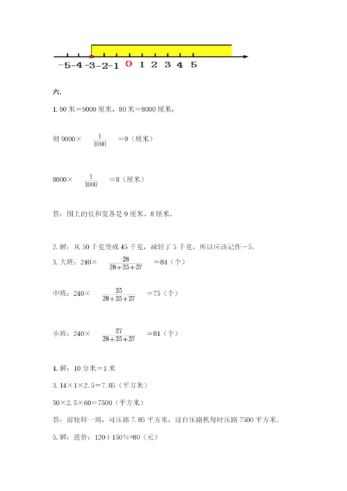 山东省济南市外国语学校小升初数学试卷含答案（轻巧夺冠）.docx