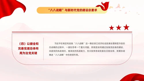 红色党建风八八战略党课学习课程PPT