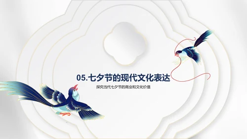 白色复古国风七夕文化科普PPT模板