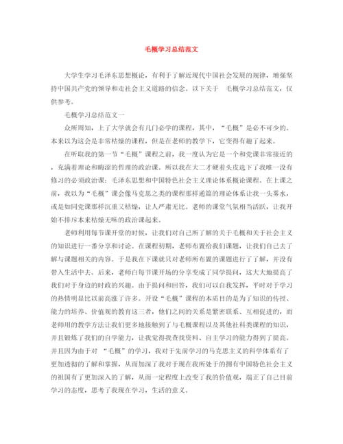 精编之毛概学习总结范文.docx
