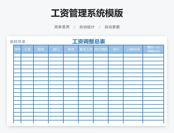 工资管理系统模版