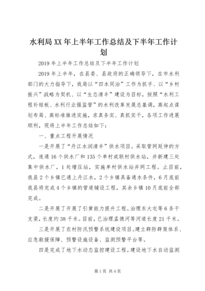 水利局XX年上半年工作总结及下半年工作计划 (3).docx