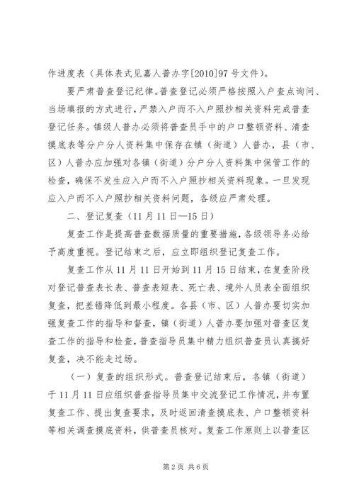 人口普查登记和复查工作若干意见.docx