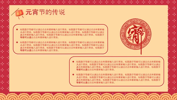 喜庆中国风正月十五元宵节PPT教学课件