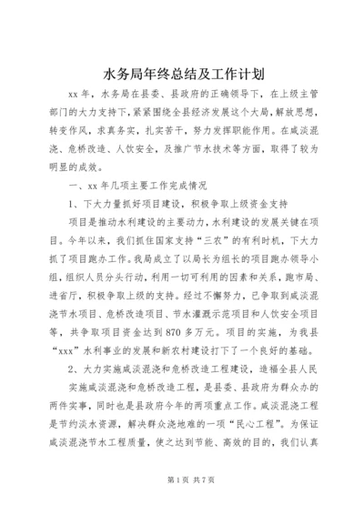 水务局年终总结及工作计划.docx