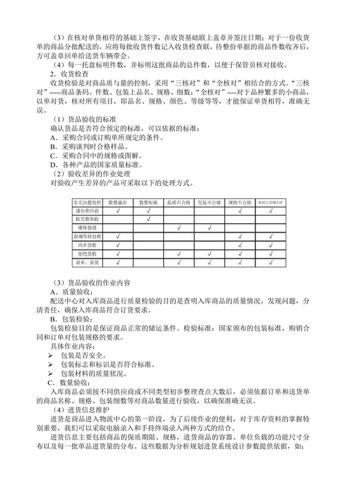 物流配送中心的基本作业流程