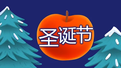 蓝色圣诞快乐圣诞节组织活动策划PPT