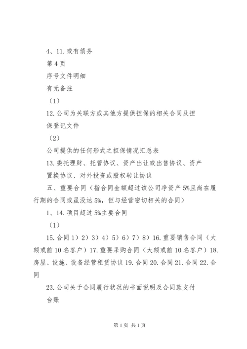 企业尽职调查清单 (2).docx