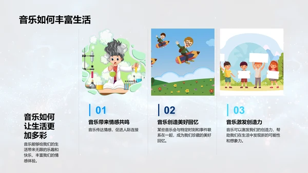 音乐在生活中的应用PPT模板