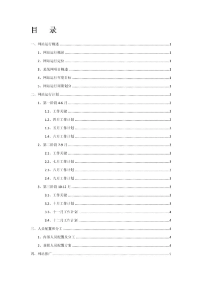 网站运营推广专题计划及专项方案.docx