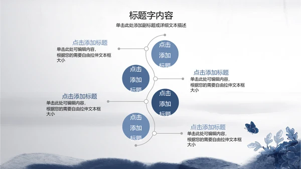 精美青花瓷水墨中国风ppt动态模板