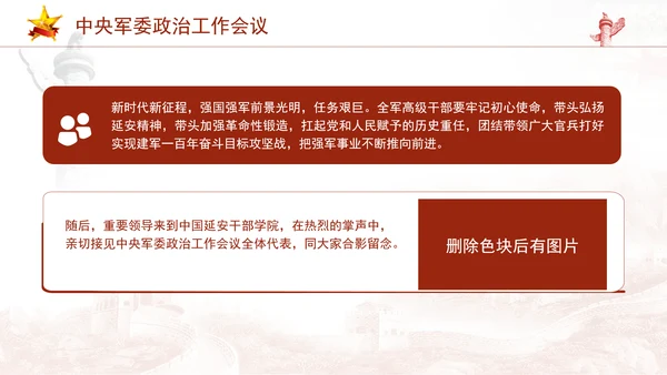 延安中央军委政治工作会议解读学习党课PPT