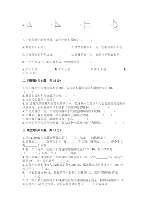 北师大版小学数学六年级下册期末检测试题精品【考点梳理】.docx