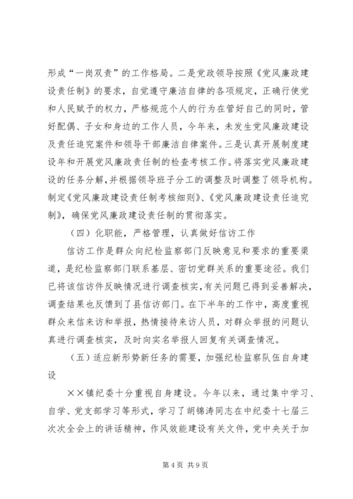 纪委工作总结及工作计划.docx