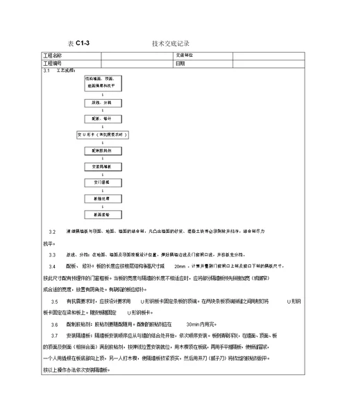 增强水泥GRC空心条板隔墙施工工艺