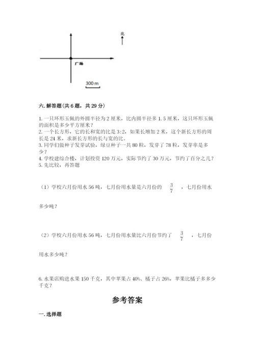 小学数学六年级上册期末测试卷附完整答案【夺冠系列】.docx