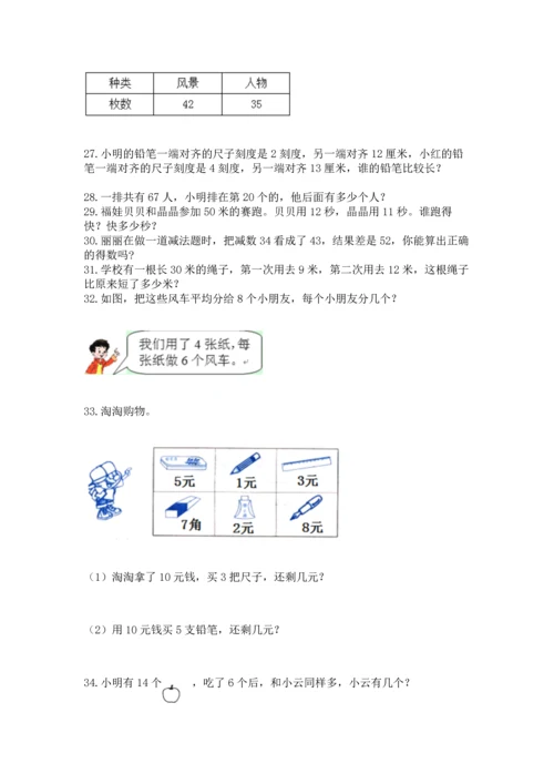 小学二年级上册数学应用题100道加精品答案.docx