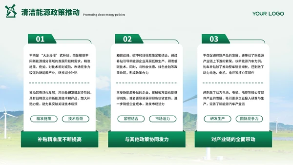 绿色创意清洁能源发展通用PPT模板