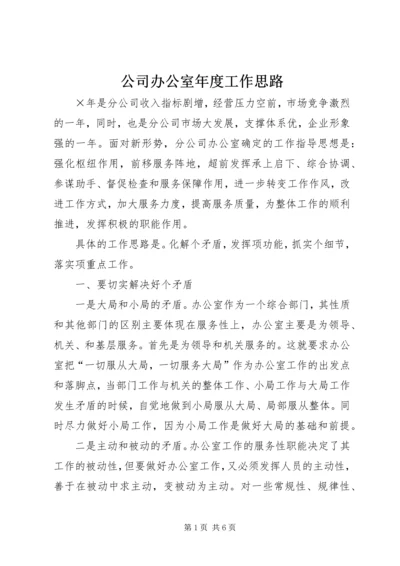 公司办公室年度工作思路.docx