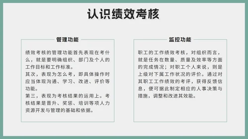 绿色莫兰迪简约员工考核培训带内容PPT模板