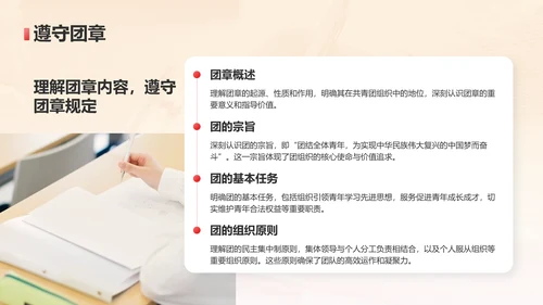 红色党政风共青团入团申请PPT模板