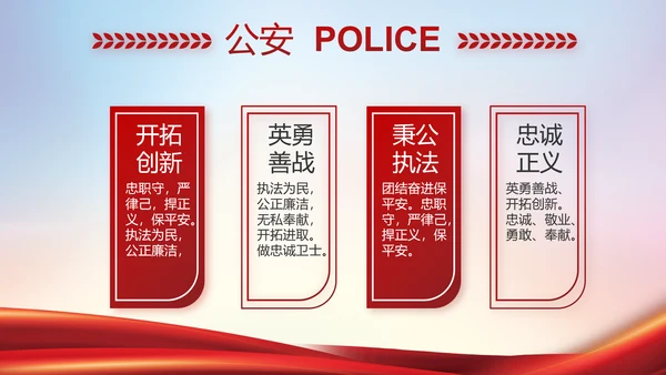 公安警察年终工作总结汇报PPT