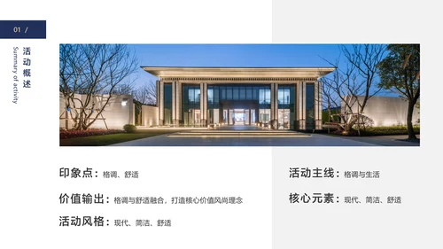 蓝色简约风地产商务答谢会产品介绍