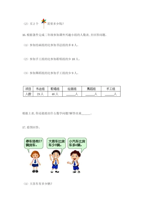 小学二年级数学应用题50道（网校专用）.docx