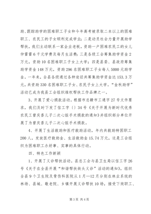 县总工会帮扶中心工作汇报 (2).docx